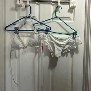 Victoria’s Secret white ruffle bikini